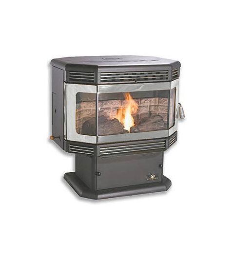 Breckwell P2000 Tahoe Deluxe Brushed Nickel Pellet Stove - SP2000PDBN