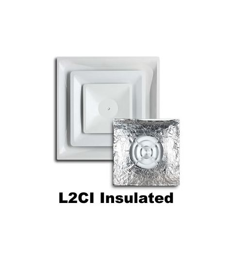 Metal-Fab Light Commercial-Insulated 2 Cone Diffuser W/8 Inch Collar - L2C8I