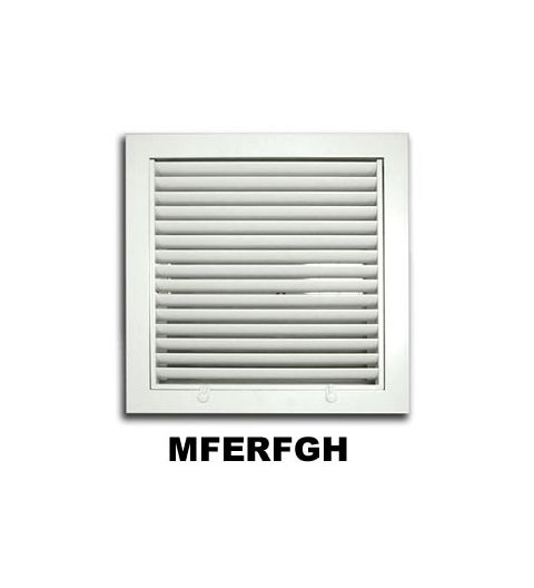 Metal-Fab Extruded Return Filter Grille Horizontal 20x30 White - MFERFGH2030W