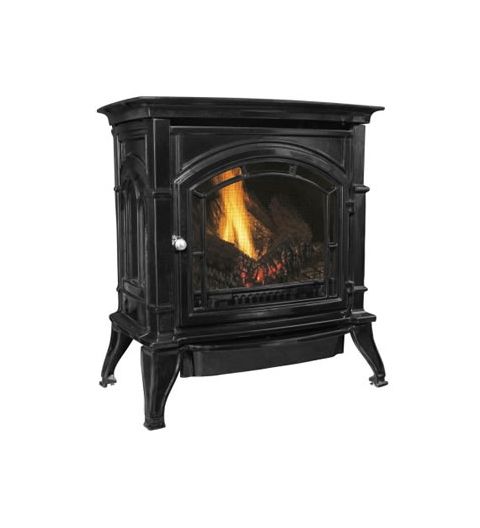Ashley Hearth Products AC500VF Vent Free Gas Stove - Black - Natural Gas - AGC500VFBN