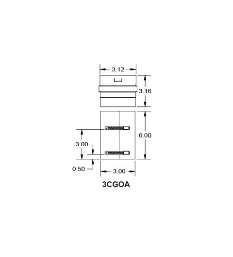 Metal-Fab Corr/Guard 3" D Outside Collar Adapter - 3CGOA