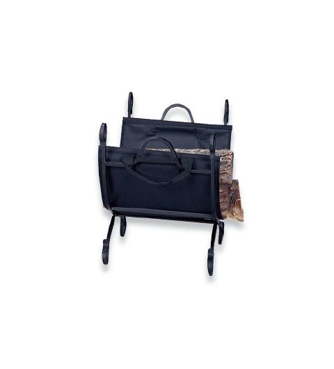 Uniflame Black Log Holder with Canvas Carrier - W-1118