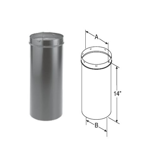 M&G DuraVent 8" DuraBlack Slip Connector - 1870