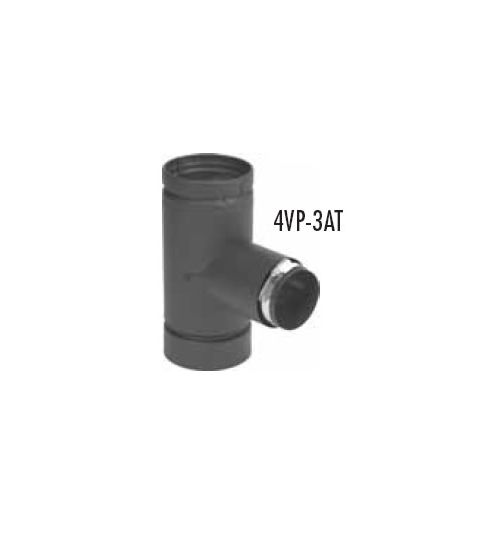 Selkirk 4" VP Pellet Pipe 4vp-3at 4x3 Adapter Teew/T Cap - 4VP-3AT