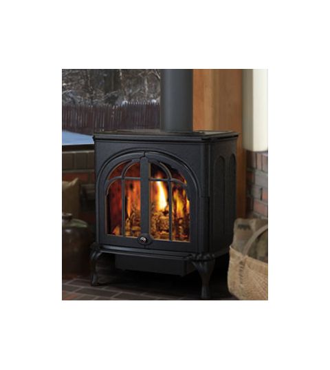 IronStrike Serefina Freestanding Direct-Vent Gas Stove - Black