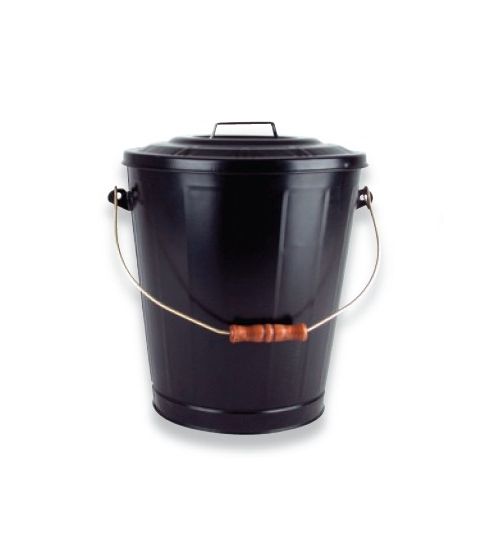 Uniflame Black Ash Bin with Lid - C-1709