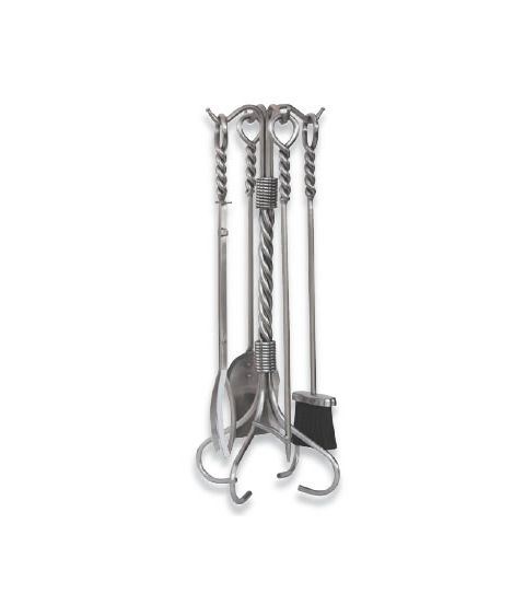 5 Piece Stainless Steel Fireset with Twist Handles - F-7703
