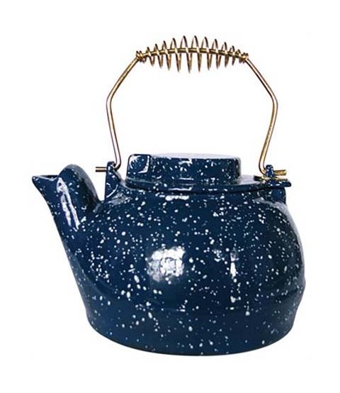 Uniflame 2.5 Quart Porcelain Coated Kettle-Blue w/ White Speckles