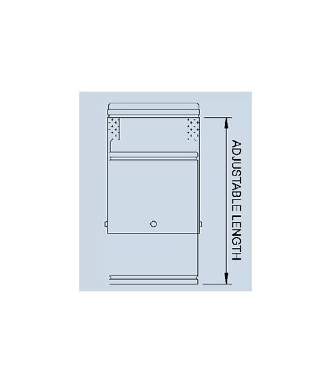 Security Chimneys 24'' SM Adjustable Pipe Length 10'' - SM24LAHE