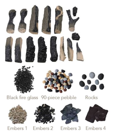 Amantii Logs - SPLIT LOG - 16 Piece Deluxe Media Kit | DESIGN-MEDIA-SPLITLOG-16PCE
