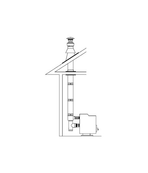 Selkirk 4x6 Direct-Temp Through-the-Roof Vertical Termination Kit - 4DT-UPPVK