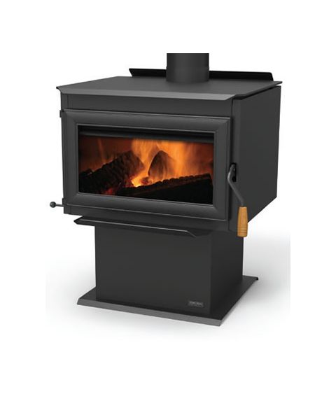 IronStrike Tahoma 2100 GL Freestanding Wood-Burning Stove - Steel Door - T2100GL / F4164