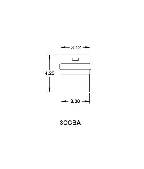 Metal-Fab Corr/Guard 3" D Bosch Adapter - Value - 3CGVBA