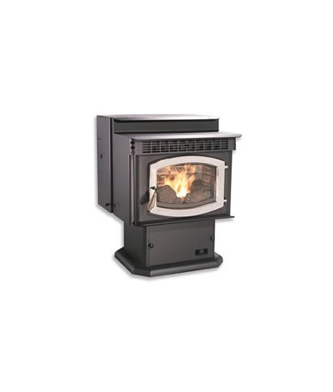 Breckwell P24FS The Blazer Deluxe Brushed Nickel Pellet Stove SP24PDBN