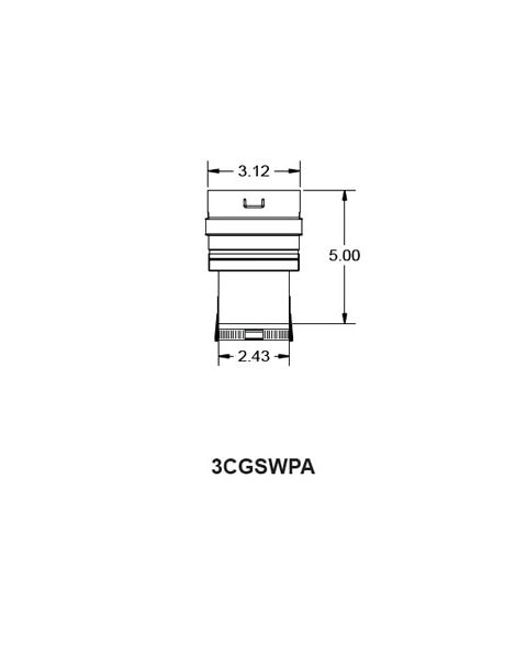 Metal-Fab Corr/Guard 3" D Rheem/Paloma Adapter - 3CGSWPA
