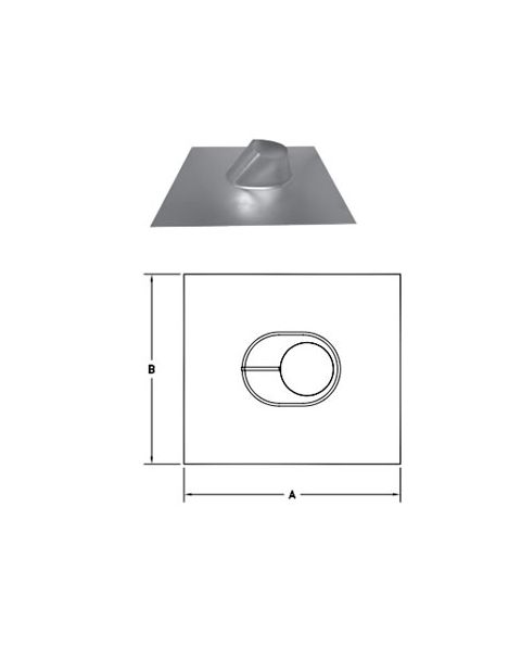DuraVent 20 Round B-Vent 0/12-6/12 Adjustable Flashing - 20BVF