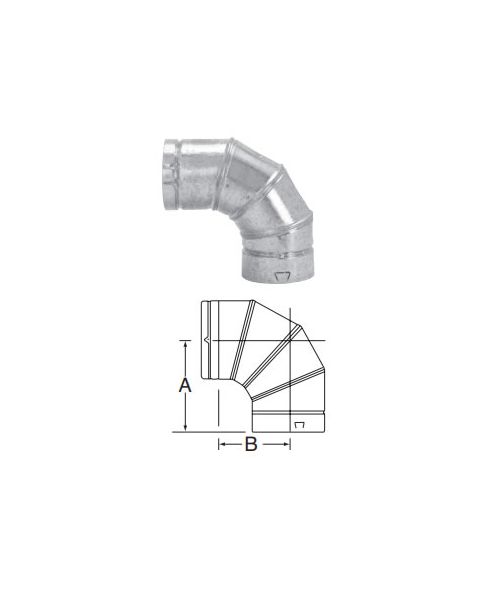 DuraVent 5 Round B-Vent 90 Degree Adjustable Elbow - 5BVL90