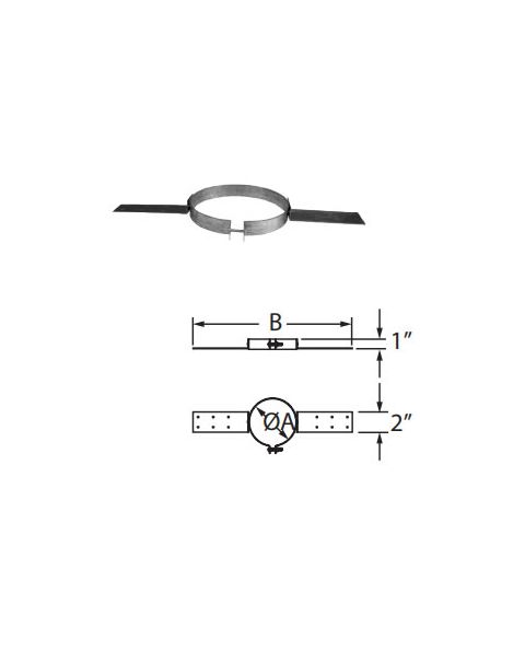 DuraVent 5 Round B-Vent Roof Support - 5BVS