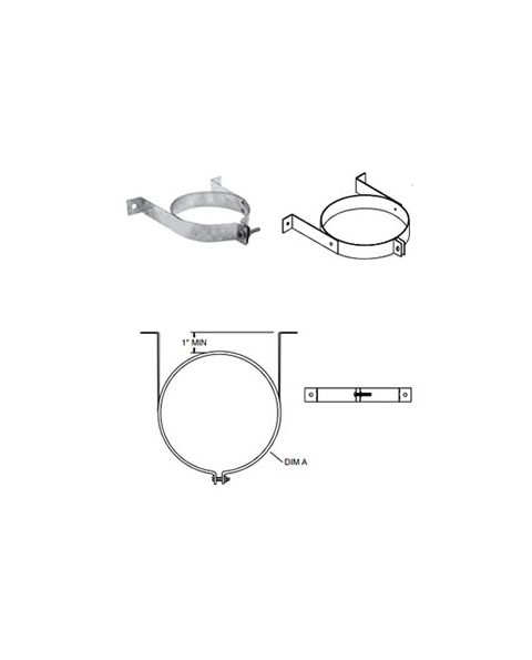 DuraVent 5 Round B-Vent Wall Band - 5BVWS