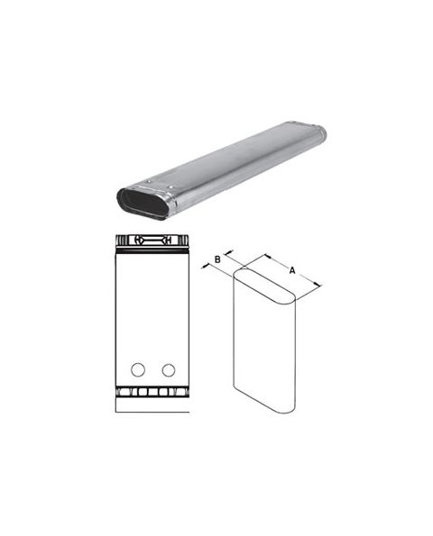 DuraVent 4 Oval B-Vent 60 Length Pipe - 4BVO60