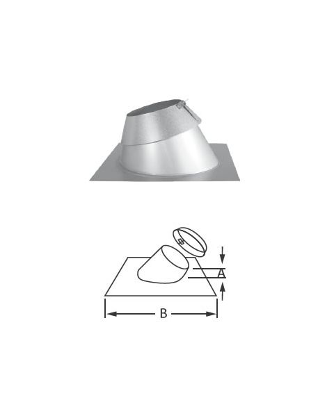 DuraVent 8 DuraTech Premium Adjustable Roof Flashing 12/12-21/12  - 8DTP-F21