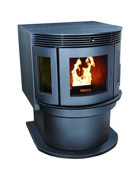 Bosca Pellet Stove - Soul 700 FS Black - 80lb Hopper - BCPS700FS