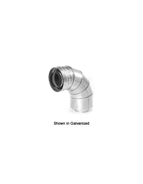 Selkirk 3'' Direct-Temp Multi-Fuel 90 Degree Elbow - Black - SC03E90B