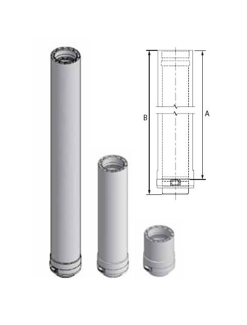 M&G DuraVent 6'' FasNSeal W2 6'' Double Wall Vent Length - W2-606 // W2-606
