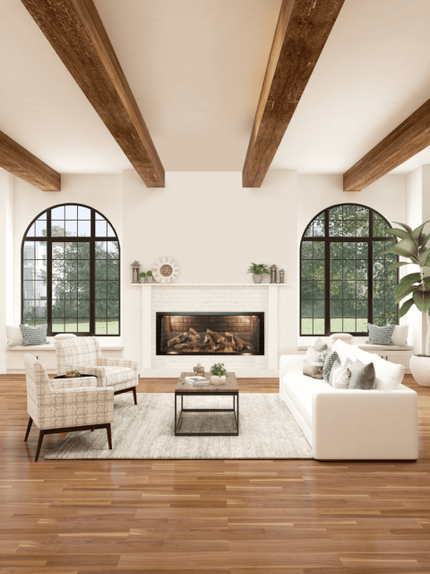 White Mountain Hearth McKinley Linear 60 Fireplace installed