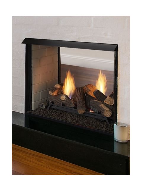 Monessen Lo-Rider See-Through 36" Vent Free Gas Firebox - LSTF36-B