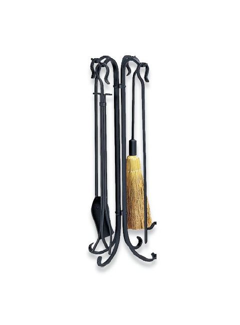 Uniflame 5 Piece Black Heavy Weight Rustic Fireset - F-1128