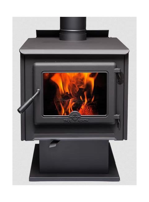 True North TN20 Wood Stove with Legs - Metalic Black - Series B - TN31010009