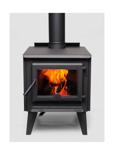 True North TN25C Wood Stove with Legs - Metalic Black - TN31010016
