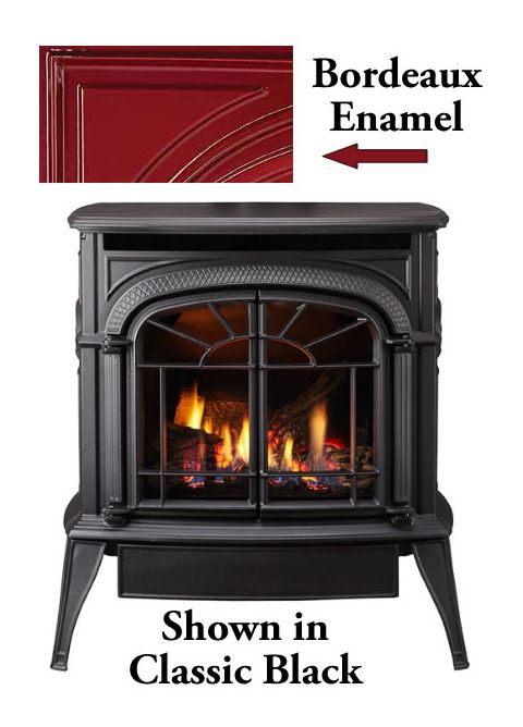 Vermont Castings Intrepid Direct Vent Gas Stove - Bordeaux Enamel - INDVRBDSB