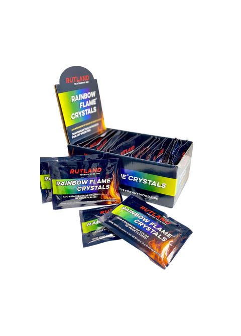Rutland RAINBOW FLAME CRYSTALS - 1 Case of 25 Packets - 25 gram each - 715P