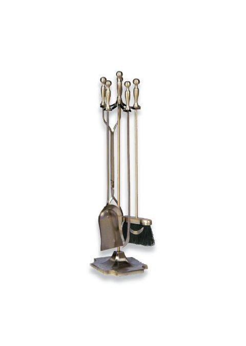 Uniflame 5 Piece Antique Brass Fireset (F-4192) - T51030AB