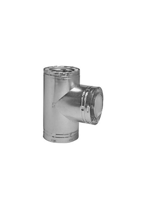 Metal-Fab Temp Guard Insulated Tee w/Tee Cap - Stainless Steel - 6TGST