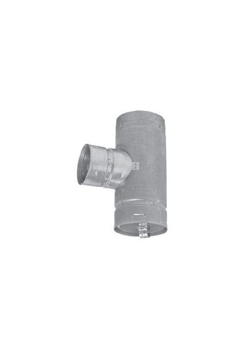 Metal-Fab Pellet Reduced Tap Tee w/Cap - Black - 4PT3B