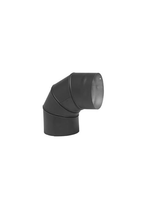 Metal-Fab Black Pipe 6" x 90" Elbow Single Wall - 6SW90