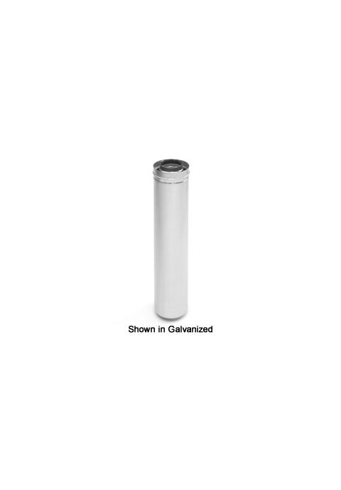 Selkirk 4'' Direct-Temp Multi-Fuel 24'' Stainless Pipe - Black - SC04L24B