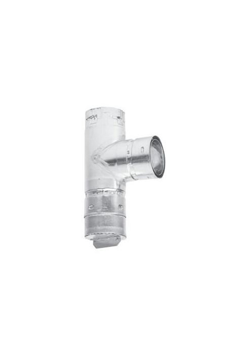 Metal-Fab Pellet Vertical Cleanout Tee w/Cap - Black - 3PVCTB