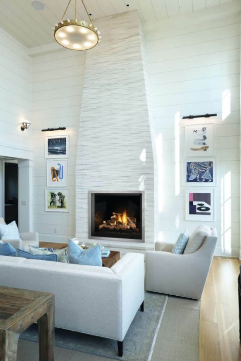 Fireplace in more formal living room