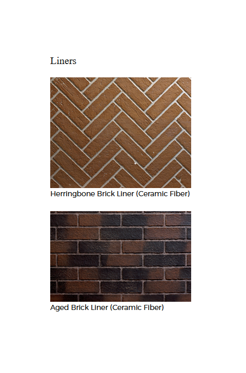 White Mountain Hearth Keystone Premium 42 B-Vent Fireplace brick liner options