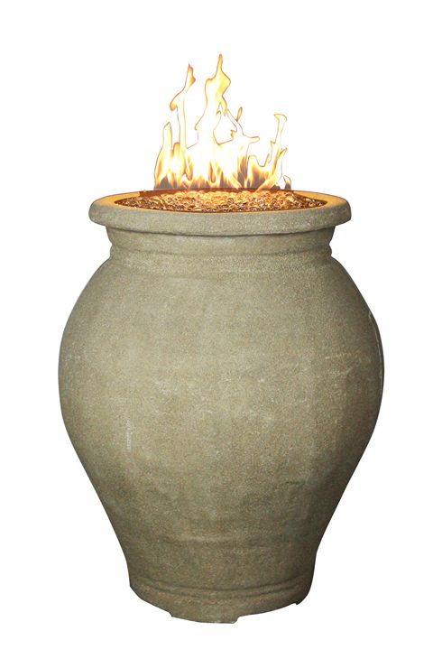 HomComfort 43,000 BTU Outdoor Gas Vase with Firestones - HCGV1