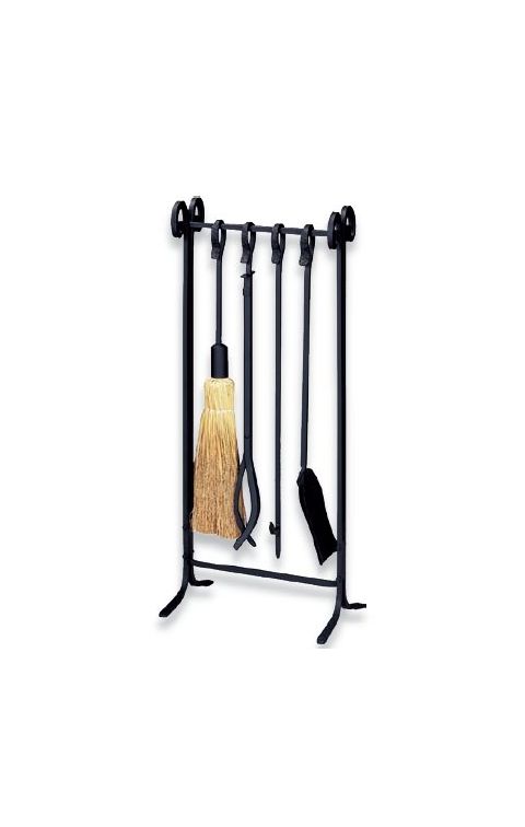 Uniflame 5 Piece Black Heavy Weight Inline Fireset - F-1111