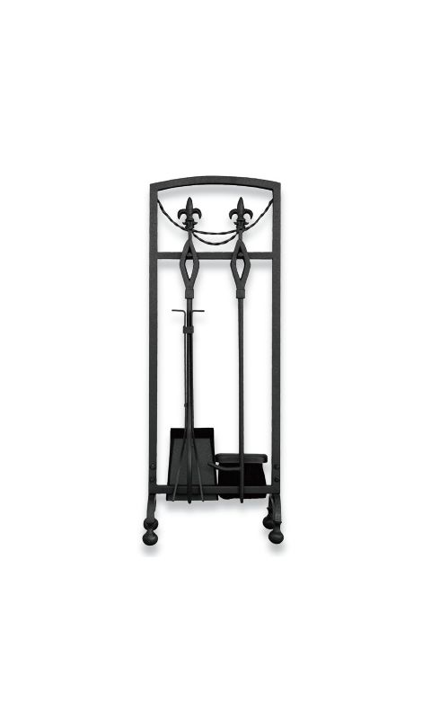 Uniflame 5 Piece Olde World Iron Fleur-de-lis Fireset - F-1452