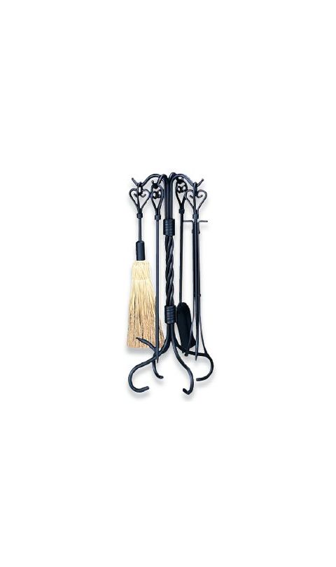 Uniflame 5 Piece Black Heart Twist Design Fireset - F-1133