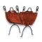 Uniflame Olde World Iron Log Holder with Suede Leather Carrier W-1196
