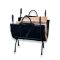 Uniflame Deluxe Wrought Iron Log Holder with Canvas Carrier - W-1866