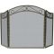 Uniflame 3 Fold Bronze Wrought Iron Arch Top Screen w/ Scrolls- S-1638